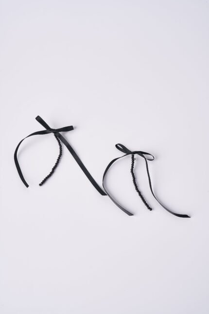 Faux Pearl Ribbon Earrings
